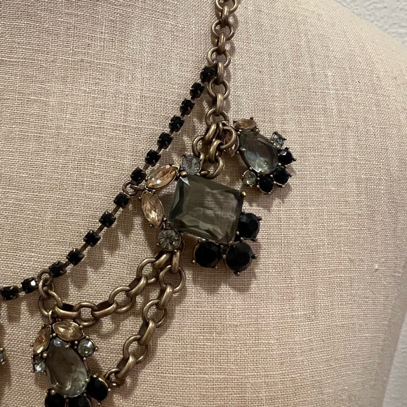 J.Crew 22 Inch Muted Gold Chain Necklace with Glass Beads - Picture 2 of 6